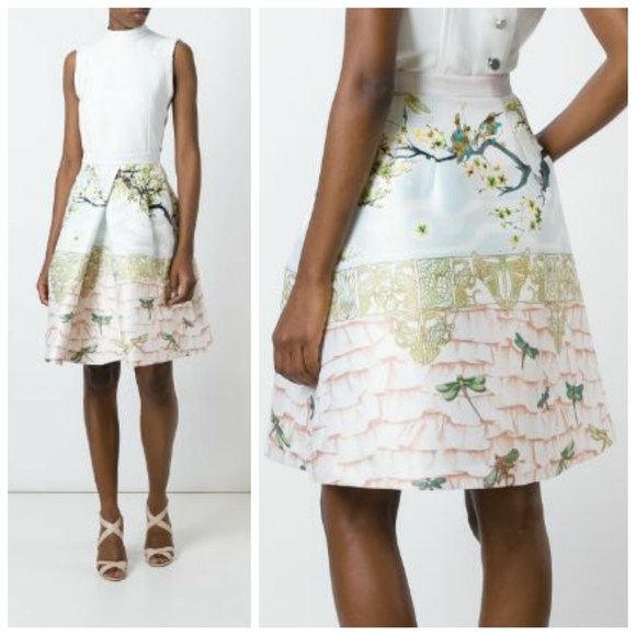 Piccione
Birds Print Pleated Skirt  Size 42 - Picture 3 of 10